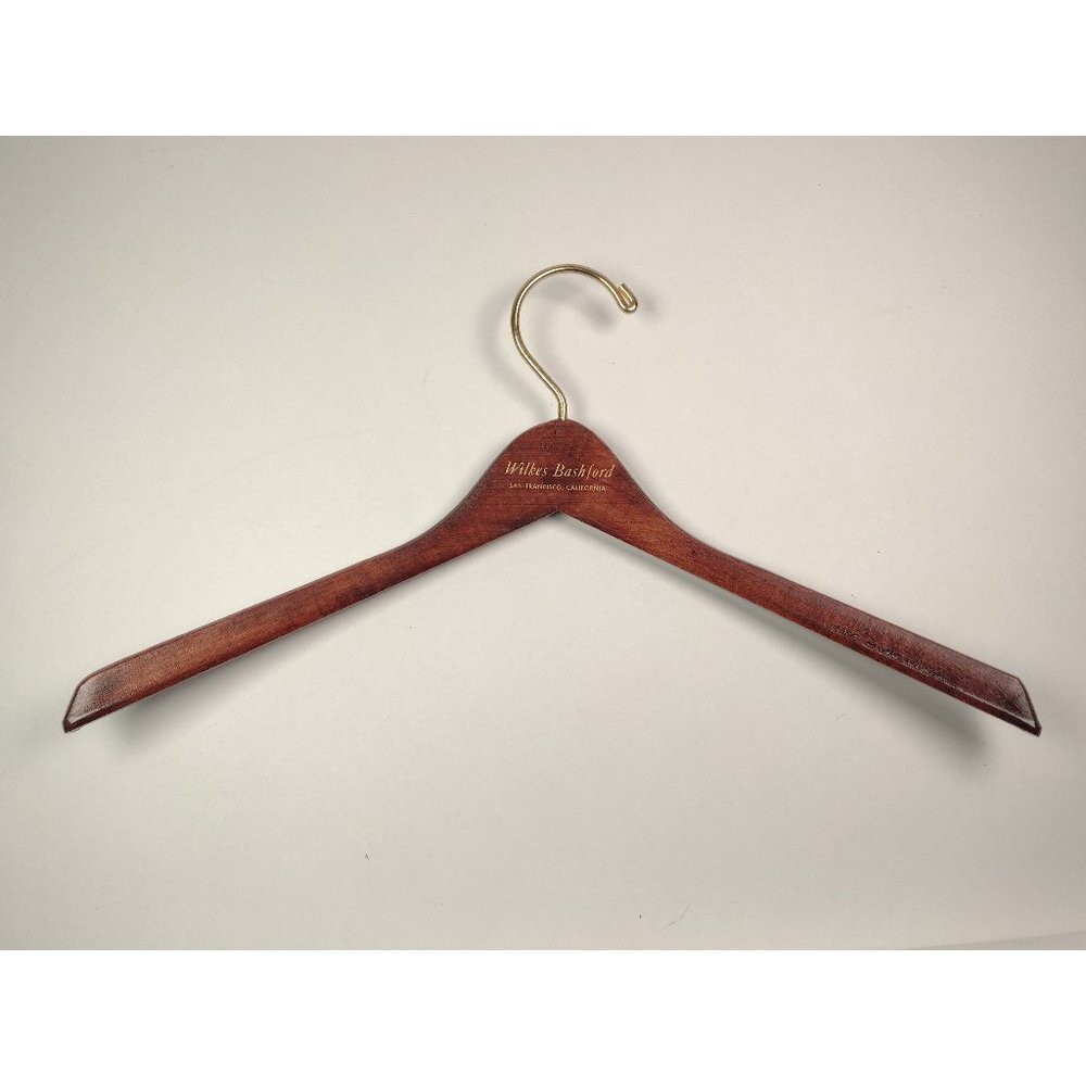 Single Wooden Wilkes Bashford Shirt Hanger Only Made in USA
